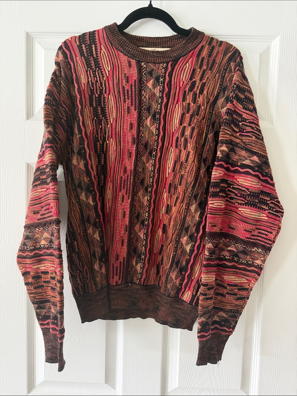Norm Thompson Multicolor Textured Crewneck Sweater